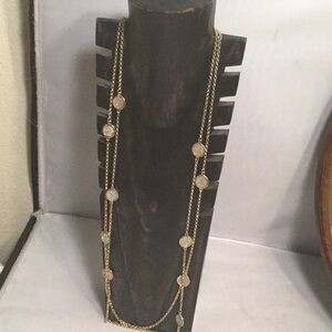 Bold ELEMENT GLITTER LONG DOUBLE STRAND NECKLACE